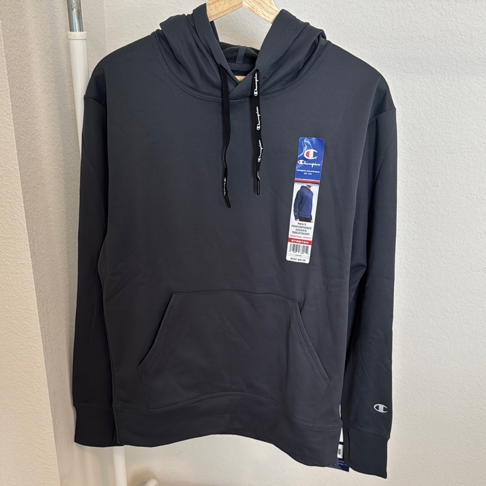 Champion Men's Dark Gray Hoodie Size S